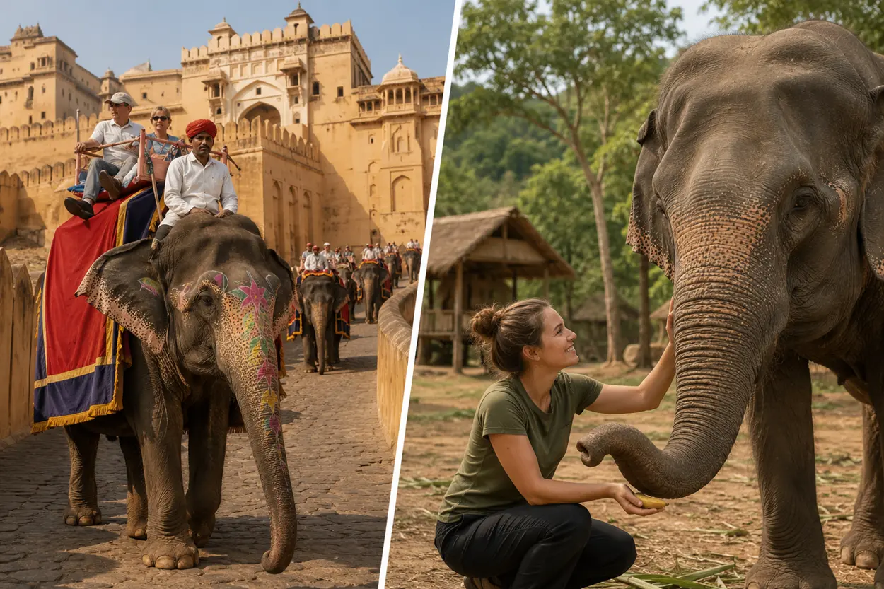 Elephant Sanctuary vs Elephant Ride in Jaipur