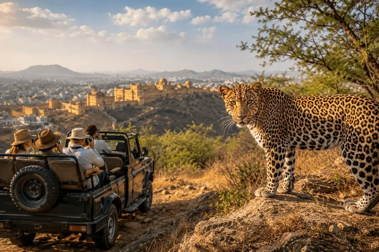 Leopard Safari in Jaipur at Jhalana